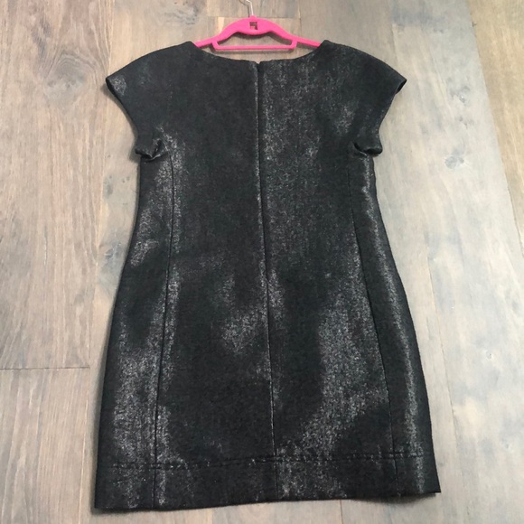 THEORY Cap Sleeve Metallic Wool Shift Dress - Picture 5 of 6